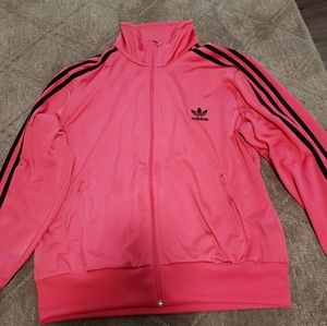 Pink adidas jacket no hoodie
